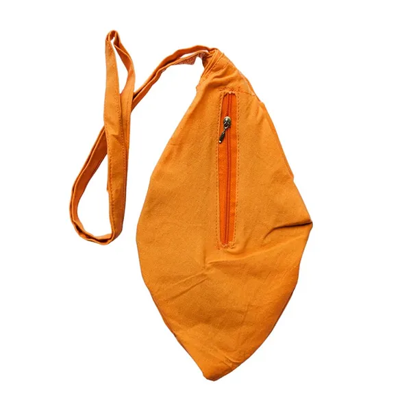 MAYAPURI_Orange_Pure_Cotton_Chanting_Bag_Or_Gomukhi_Japa_Mala_Bag_Or_Cotton_Bead_Bag_With_Sakshi_Mala_Counter