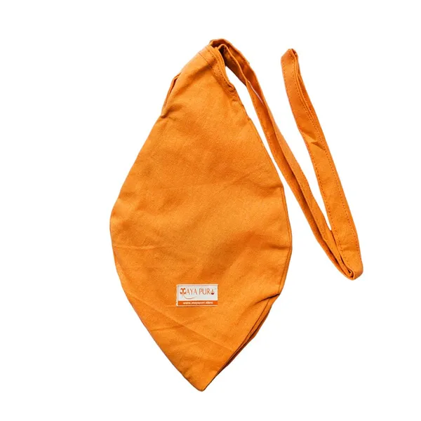 MAYAPURI_Orange_Pure_Cotton_Chanting_Bag_Or_Gomukhi_Japa_Mala_Bag_Or_Cotton_Bead_Bag_With_Sakshi_Mala_Counter