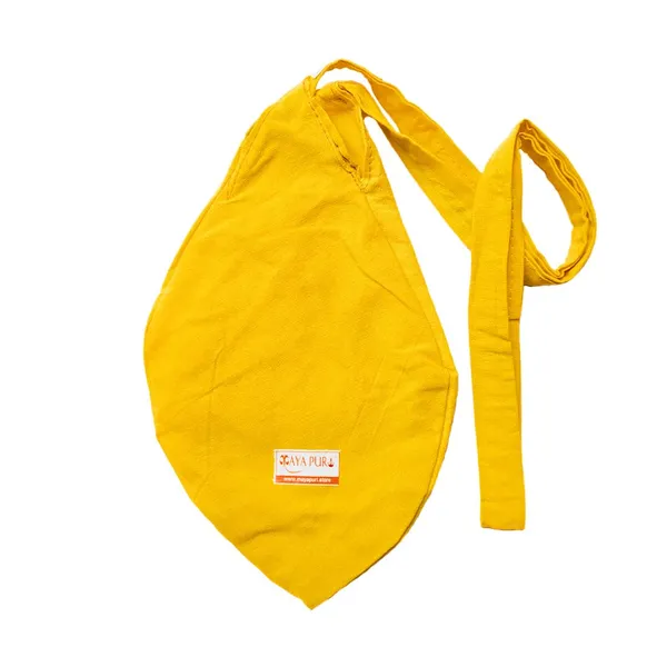 MAYAPURI_Pure_Cotton_Chanting_Bag_Or_Gomukhi_Japa_Mala_Bag_Or_Cotton_Bead_Bag_With_Sakshi_Mala_Counter_(Yellow)