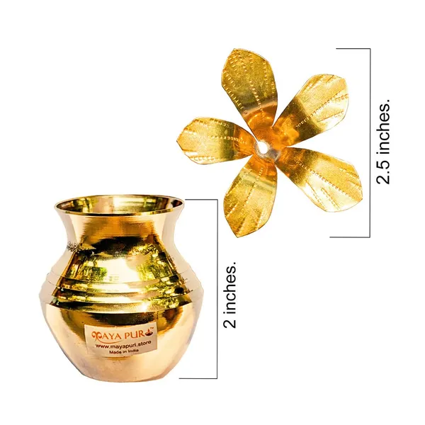 MAYAPURI_Brass_Kalash_With_Coconut_And_Mango_Leaf_For_Daily_Pooja,_Pital_Kalash_Coconut_And_Mango_Leaf_(Combo_Pack)
