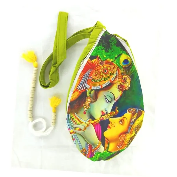 MAYAPURI_Multicolor_Radha_Krishna_Printed_Chanting_Bag_/Japa_Bag_With_Sakshi_Mala_Counter