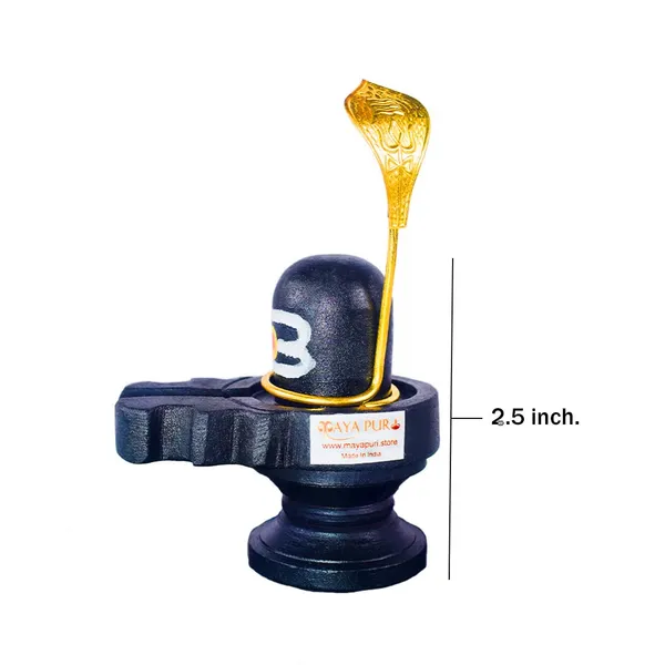 MAYAPURI_Black_Rock_Shivling_With_Stone_Abhishek_Plate_|_Shiva_Lingam_For_Daily_Puja