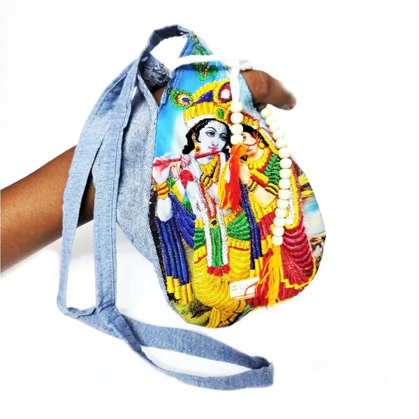 MAYAPURI_Radha_Krishna_Embroidery_Japa_Mala_Bag_/Chanting_Bag_With_Sakshi_Mala_Counter