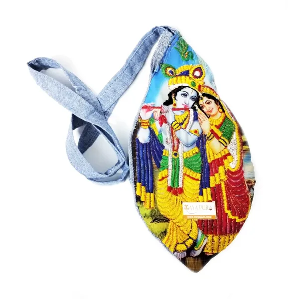 MAYAPURI_Radha_Krishna_Embroidery_Japa_Mala_Bag_/Chanting_Bag_With_Sakshi_Mala_Counter