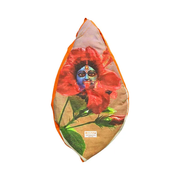 MAYAPURI_Kali_Mata_Printed_Cotton_Beads_Bag_with_108+1_Beads_Japa_Mala,_Gomukhi_Chanting_Jhola,_Japa_Mala_Bag_with_Zip_Pocket_and_Sakshi_Mala_Counter,_Color;_Orange_(Pack_of_1)