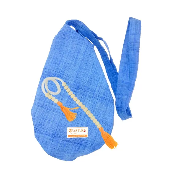 Royal_Blue_Khadi_Cotton_Chanting_Bag_/Japa_Mala_Bag_With_Sakshi_Mala_Counter