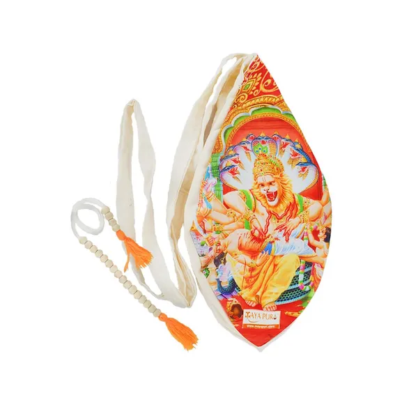MAYAPURI_Lord_Narasimha_Printed_Chanting_Bag_/Japa_Mala_Bag_With_Sakshi_Mala_Counter