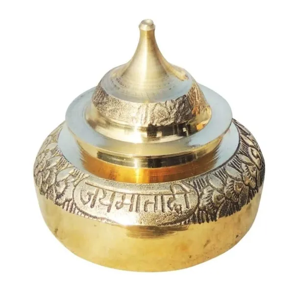 MAYAPURI_Golden_Handmade_Pital_Sindoor_Dani_Or_Kumkum_Dibbi_/Golden_Sindur_Box_/Pill_Box_/Sindoora_Round_Shape_|_Made_Of_Pure_Brass_(Pack_Of_1)