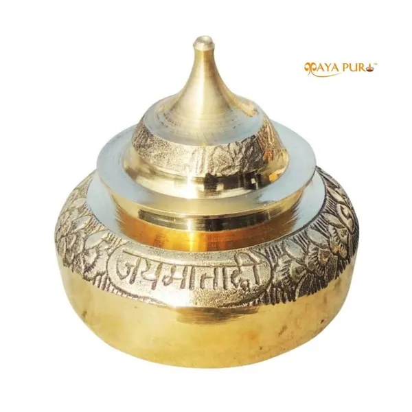 MAYAPURI_Golden_Handmade_Pital_Sindoor_Dani_Or_Kumkum_Dibbi_/Golden_Sindur_Box_/Pill_Box_/Sindoora_Round_Shape_|_Made_Of_Pure_Brass_(Pack_Of_1)