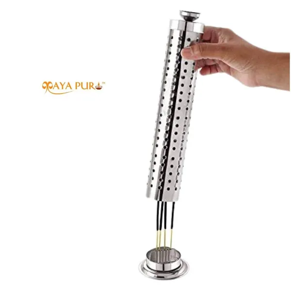 MAYAPURI_Stainless_Steel_Agarbatti_Incense_Stick_Stand_Holder_(Agarbatti_Holder)_For_Home,_Office_(Pack_Of_1)