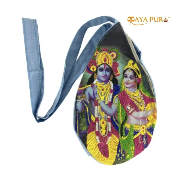 MAYAPURI_Multicolor_Radha_Krishna_Embroidery_Chanting_Bag_/Japa_Mala_Bag_With_Zip_Pocket_(Pack_Of_1)