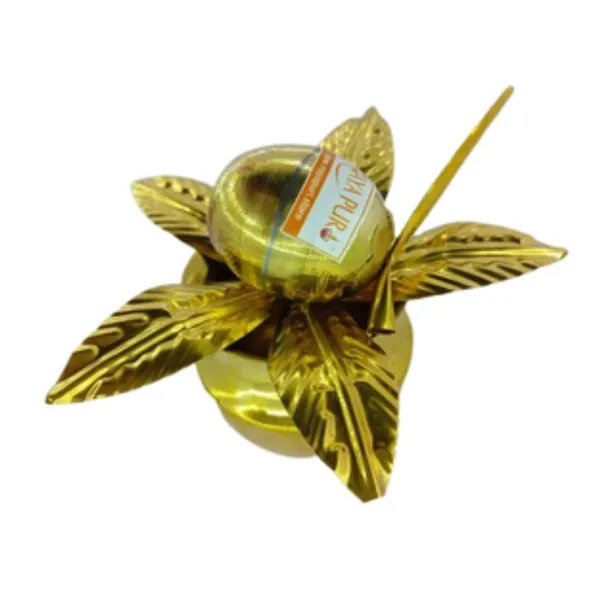 MAYAPURI_Golden_Brass_Mangal_Kalash_With_Coconut_&_Amra_Pallav_For_Daily_Puja