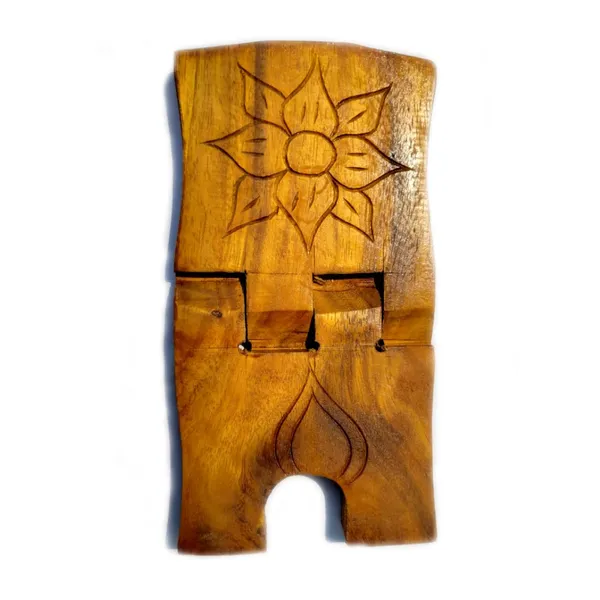 MAYAPURI_Bhagavad_Geeta_Holder_/Handmade_Wooden_Book_Folding_Stand_Rehal_For_Religious_Holy_Books