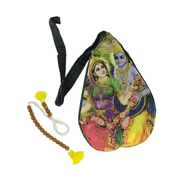 MAYAPURI_Multicolor_Radha_Krishna_Printed_Chanting_Bag_/Japa_Mala_Bag_With_&_Mala_Counter_/Sakshi_Mala_(Pack_Of_1)