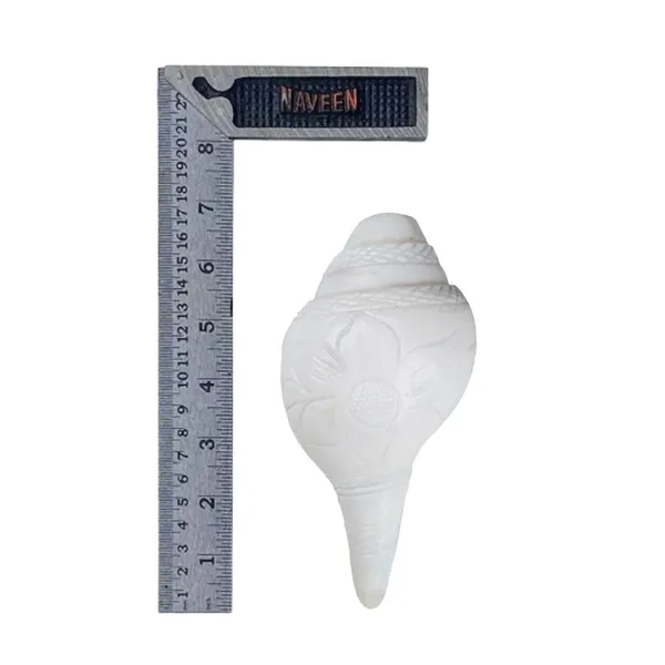 MAYAPURI_White_7-Inch_Blowing_Shank_|_Authentic_Natural_Conch_for_Puja_|_Powerful_Bajane_Wala_Shank_for_Sacred_Rituals