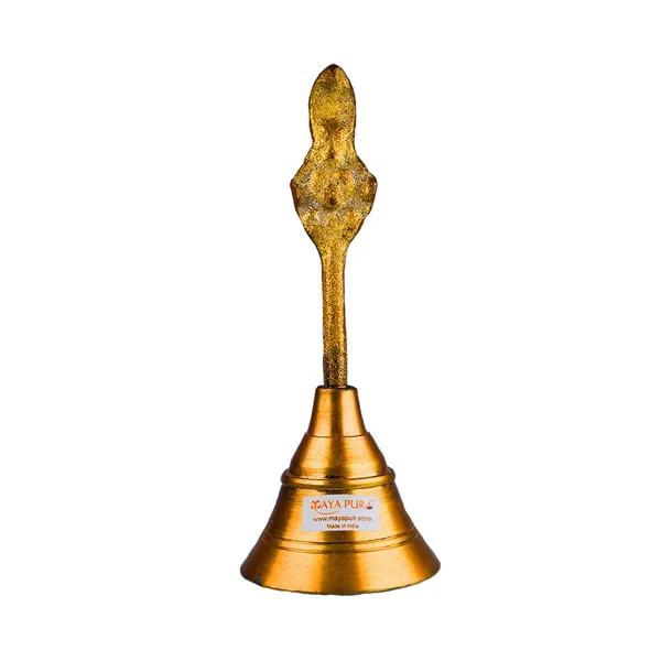 MAYAPURI_Golden_Pital_Puja_Ghanta_|_Pooja_Brass_Ghanti_|_Mandir_Bell