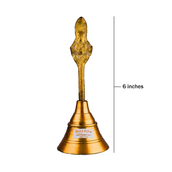 MAYAPURI_Golden_Pital_Puja_Ghanta_|_Pooja_Brass_Ghanti_|_Mandir_Bell