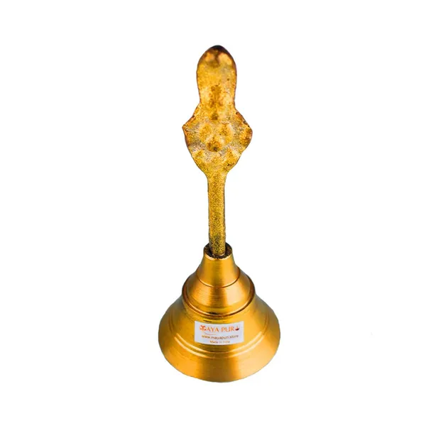 MAYAPURI_Golden_Pital_Puja_Ghanta_|_Pooja_Brass_Ghanti_|_Mandir_Bell