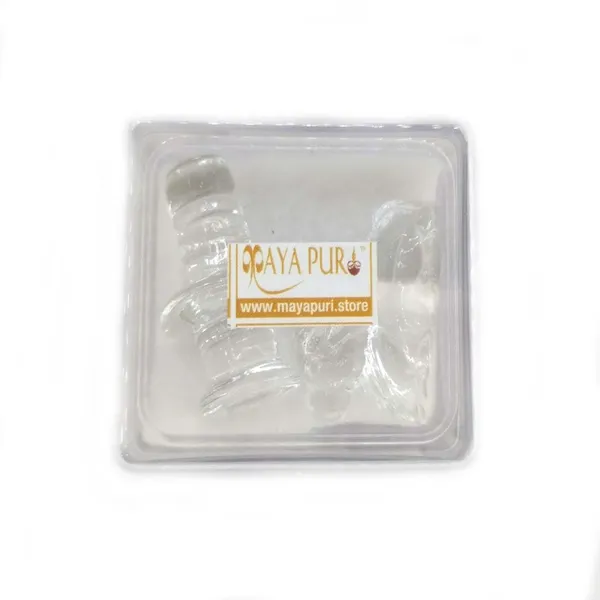 MAYAPURI_Sphatik_Shivling_or_Shivlingam_ans_Nandi_For_Puja,_Crystal_Shiv_Lingam,_Small_Size_(Approx_2_inches)