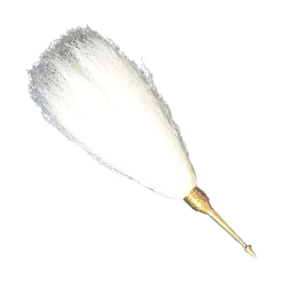 MAYAPURI_Sacred_Whisk_Fan_for_Puja_–_Original_Chaur_Sahib_with_Brass_Handle_for_Spiritual_Worship_and_Ceremonies