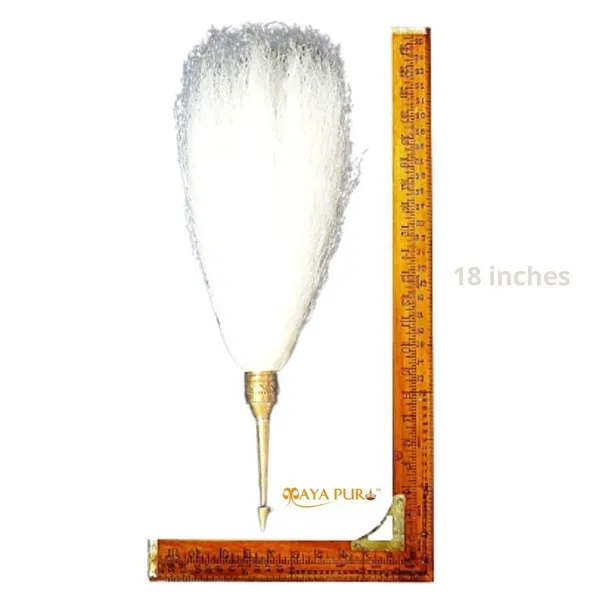MAYAPURI_Sacred_Whisk_Fan_for_Puja_–_Original_Chaur_Sahib_with_Brass_Handle_for_Spiritual_Worship_and_Ceremonies