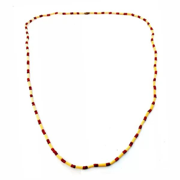 MAYAPURI_Red_Tulsi_Kanthi_Mala_/Tulasi_Mala_For_Neck,_2_Round_|_Holy_Basil_Wood_Necklace