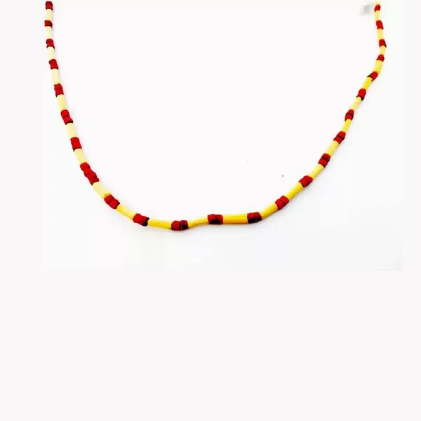MAYAPURI_Red_Tulsi_Kanthi_Mala_/Tulasi_Mala_For_Neck,_2_Round_|_Holy_Basil_Wood_Necklace