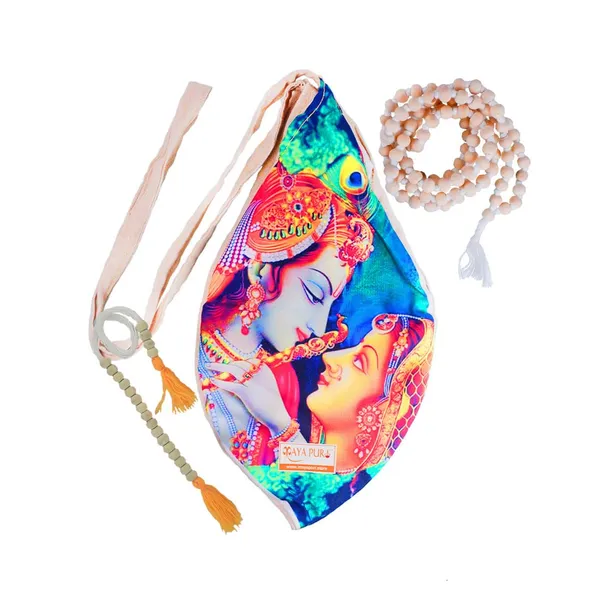 MAYAPURI_Radha_Krishna_Printed_Gomukhi_Japa_Bag_With_Tulsi_Japa_Mala_&_Sakshi_Mala_Counter