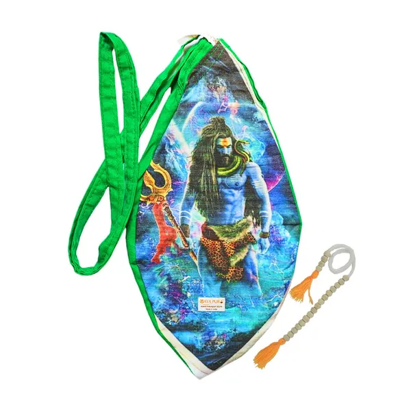 MAYAPURI_Green_Mahadev_Shiv_Ji_Printed_Pure_Cotton_Gomukhi_Japa_Mala_Bag,_Beads_Bag_Or_Chanting_Bag,_Jholi_With_Zip_Pocket_And_Sakshi_Mala_Counter,_Pack_Of_1
