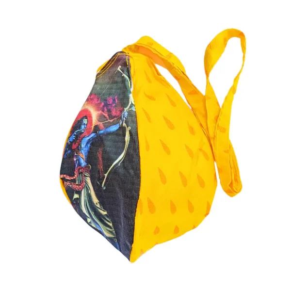 MAYAPURI_Yellow_Shree_Ram_(Rama)_Printed_Pure_Cotton_Gomukhi_Japa_Mala_Bag_with_108+1_Beads_Japa_Mala,_Zip_Pocket,_Sakshi_Mala_Counter,_Pack_Of_1