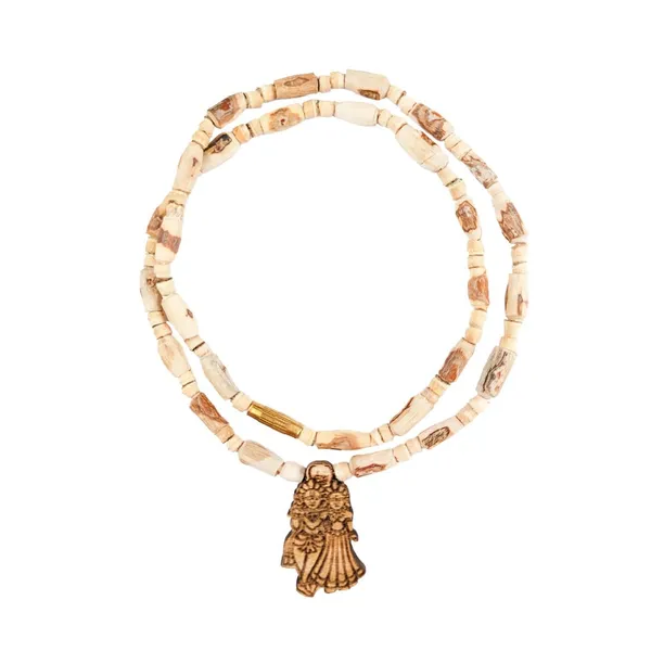 MAYAPURI_Original_Tulsi_Kanthi_Mala_With_Radha_Krishna_Pendant_/Locket_For_Adults_Unisex