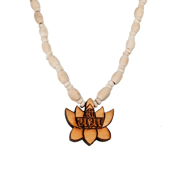 MAYAPURI_Tulsi_Mala_With_Radha_Engraved_Locket_Sacred_Hindu_Prayer_Beads_Necklace_Suitable_For_Praying,_Mandir,_Pooja_Articles_(Set_Of_1)