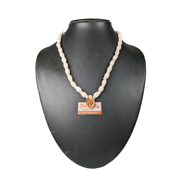 MAYAPURI_Tulsi_Mala_With_Sree_Radha_Engraved_Locket_Sacred_Hindu_Prayer_Beads_Necklace_Suitable_For_Praying,_Mandir,_Pooja_Articles_(Set_Of_1)