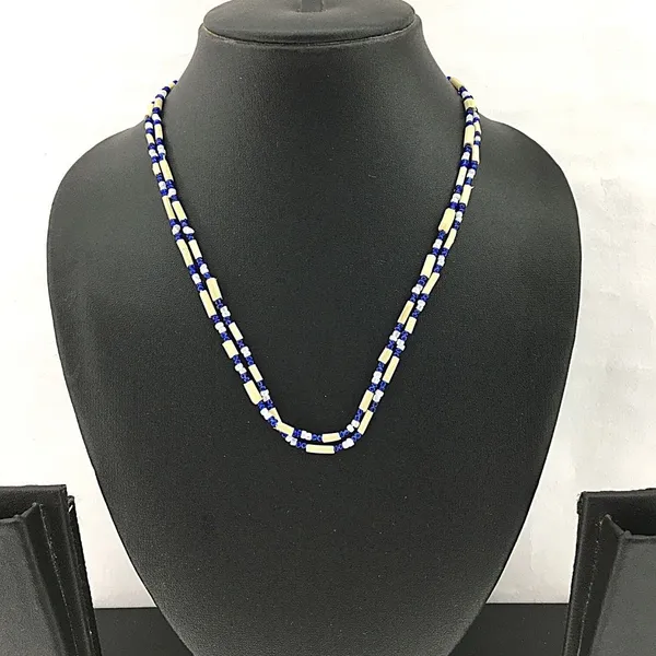 MAYAPURI_Blue_Unisex_Two_Layer_Tulsi_Kanthi_Mala_/Tulasi_Mala_Or_Holy_Basil_Necklacefor_Unisex_Adult