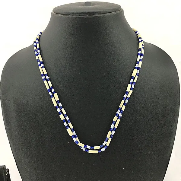 MAYAPURI_Blue_Unisex_Two_Layer_Tulsi_Kanthi_Mala_/Tulasi_Mala_Or_Holy_Basil_Necklacefor_Unisex_Adult
