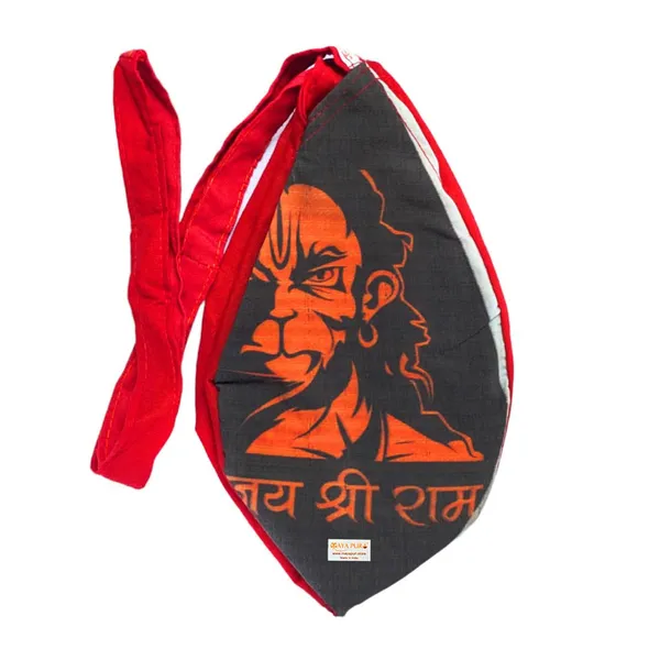 MAYAPURI_Maruti_Bajrangabali_Anjaneya_Hanuman_Ji_Jai_Shree_Ram_Printed_Pure_Cotton_Gomukhi_Japa_Mala_Bag_with_108+1_Beads_Japa_Mala,_Beads_Or_Chanting_Bag_With_Zip_Pocket_And_Sakshi_Mala_Counter,_Pack_Of_1