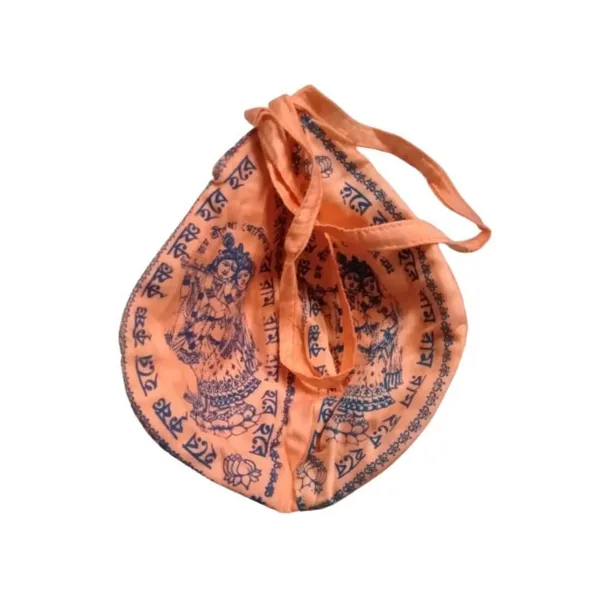 MAYAPURI_Coral_Hare_Krishna_Japa_Mala_Bag_/Jholi_/Chanting_Bag_For_Women_&_Men_(1_Piece)