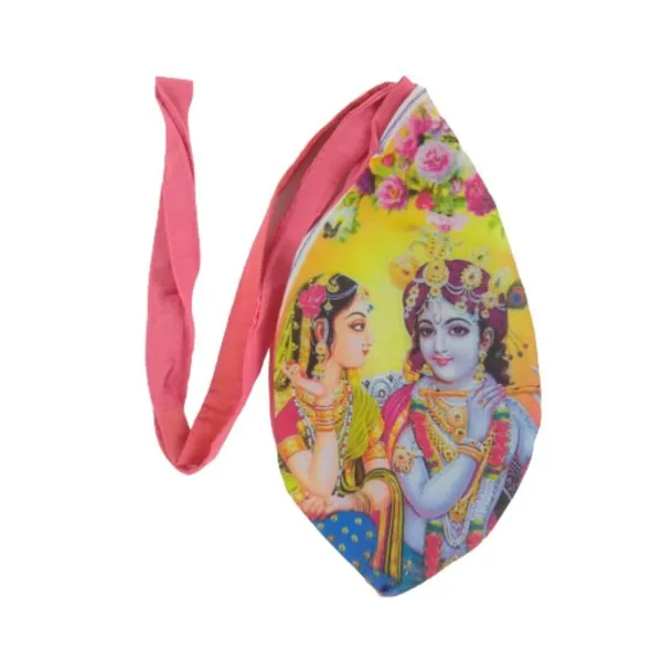MAYAPURI_Multicolor_Beautiful_Krishna_Print_Cotton_Bead_Bag_/Jholi_/Japa_Mala_Bag_/Chanting_Bag_With_Zip_Pocket_(Pack_Of_1)