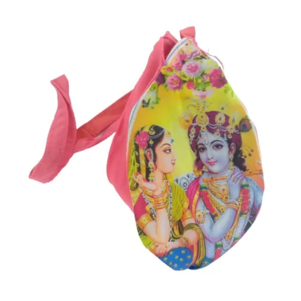 MAYAPURI_Multicolor_Beautiful_Krishna_Print_Cotton_Bead_Bag_/Jholi_/Japa_Mala_Bag_/Chanting_Bag_With_Zip_Pocket_(Pack_Of_1)