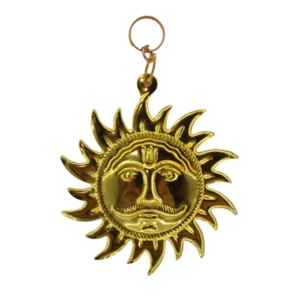 Golden_Surya_Dev_/Sun_Wall_Door_Hanging_Metal_Yantra_For_Vastu_&_Positive_Energy_/Decorative_&_Good_Luck,_(Pack_Of_1)