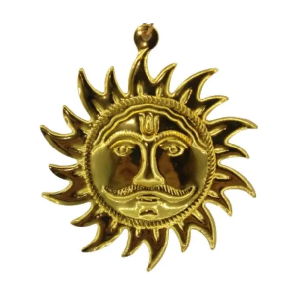 Golden_Surya_Dev_/Sun_Wall_Door_Hanging_Metal_Yantra_For_Vastu_&_Positive_Energy_/Decorative_&_Good_Luck,_(Pack_Of_1)