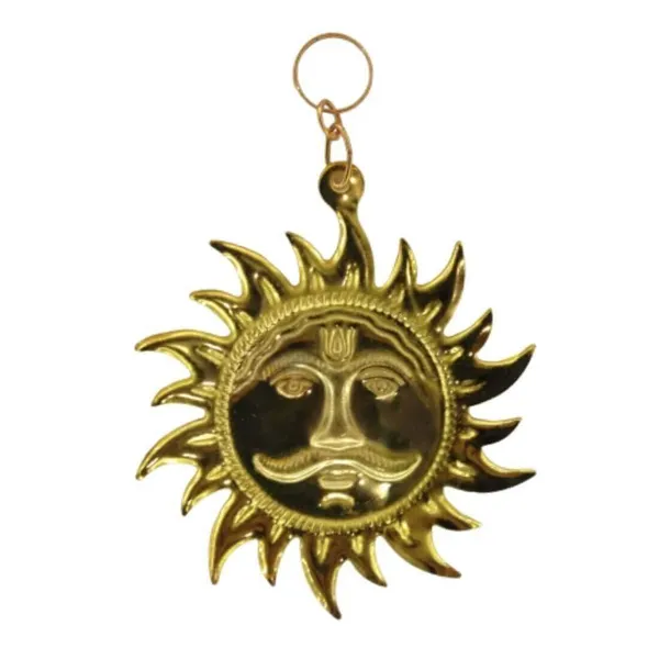 Golden_Surya_Dev_/Sun_Wall_Door_Hanging_Metal_Yantra_For_Vastu_&_Positive_Energy_/Decorative_&_Good_Luck,_(Pack_Of_1)