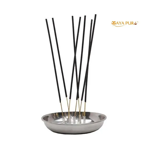MAYAPURI_Stainless_Steel_Agarbatti_Stand_With_Plate_|_5_Incense_Sticks_Holder_Dhoop_Dani_-_Pack_Of_6