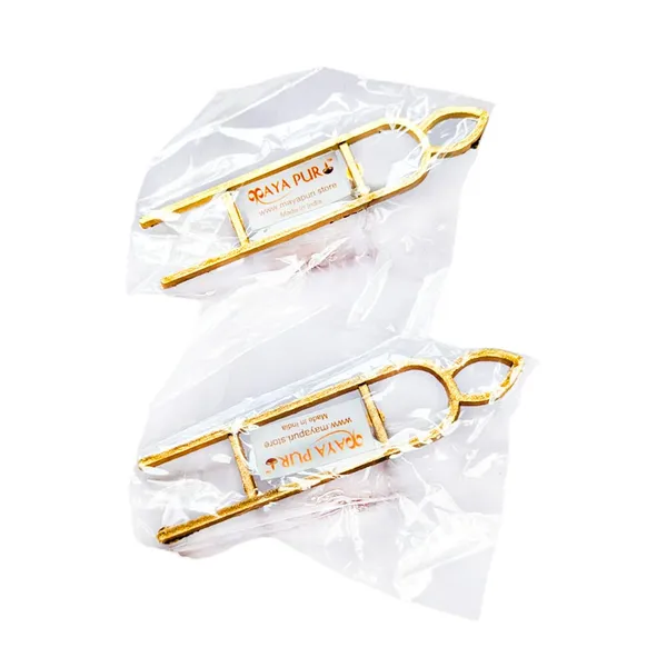 MAYAPURI_Golden_Metal_Tilok_Kathi_&_Tilak_Mold_Set_(U_Shape)_-_Religious_Tilak_Stamp_(Pack_of_2)