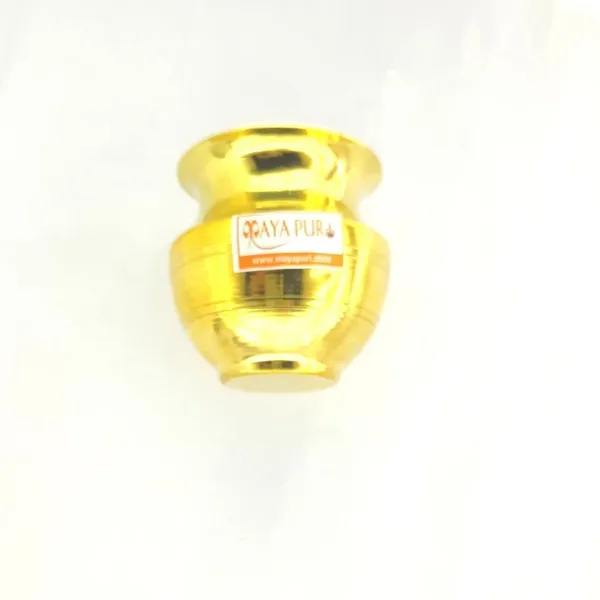 MAYAPURI_Golden_Brass_Mangal_Kalash_With_Nariyal_/Coconut_&_Mango_Leafs_For_Puja,_Diwali_Pooja