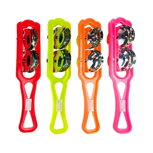 MAYAPURI_Multicolor_Hand_Cymbals_Set_|_Khanjani_Indian_Musical_Instrument,_Multi-Color_Jhika_(Pack_Of_4)