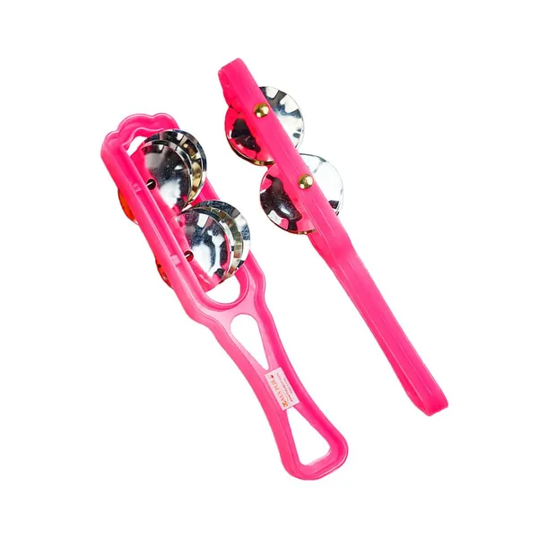 MAYAPURI_Multicolor_Hand_Cymbals_Set_|_Khanjani_Indian_Musical_Instrument,_Multi-Color_Jhika_(Pack_Of_4)