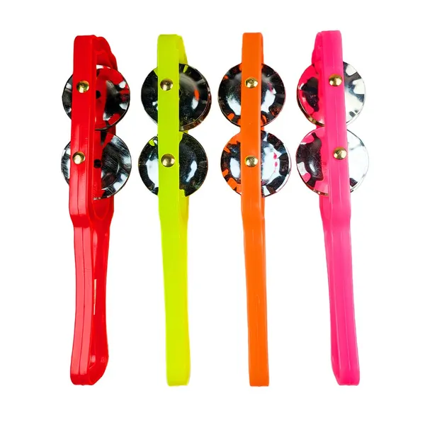 MAYAPURI_Multicolor_Hand_Cymbals_Set_|_Khanjani_Indian_Musical_Instrument,_Multi-Color_Jhika_(Pack_Of_4)