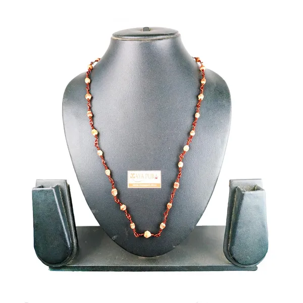 MAYAPURI_Tulsi_Mala_with_Small_Beads_&_Durable_Copper_Thread,_Brown_–_Sacred_Necklace_for_Daily_Wear_&_Spiritual_Protection
