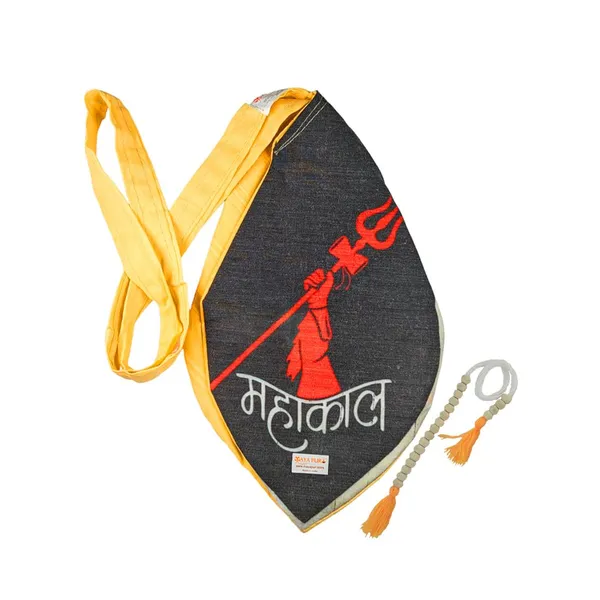 MAYAPURI__Mahakal_Printed_Gomukhi_Chanting_Bag_with_108+1_Beads_Japa_Mala,_Pure_Cotton_Beads_Bag/Japa_Mala_Bag_With_Zip_Pocket,_Sakshi_Mala_Counter,_Pack_Of_1_(Yellow)